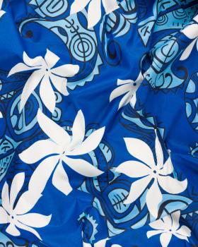 Polynesian fabric VAHINE Blue - Tissushop